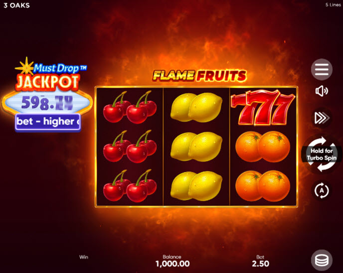 must drop jackpot flame fruits