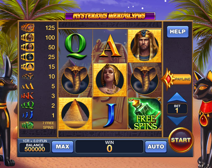 mysterious hieroglyphs (reel respin)
