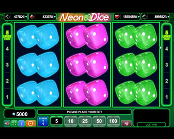 neon dice