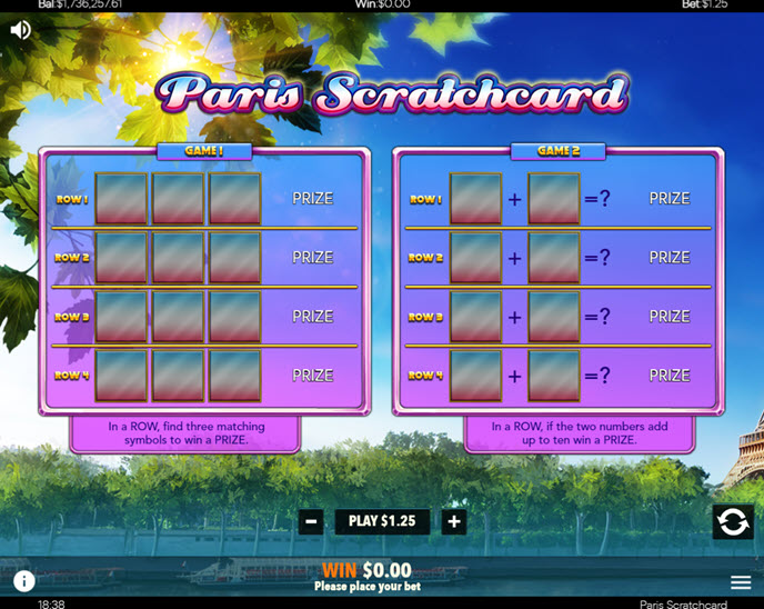 paris scratchcard