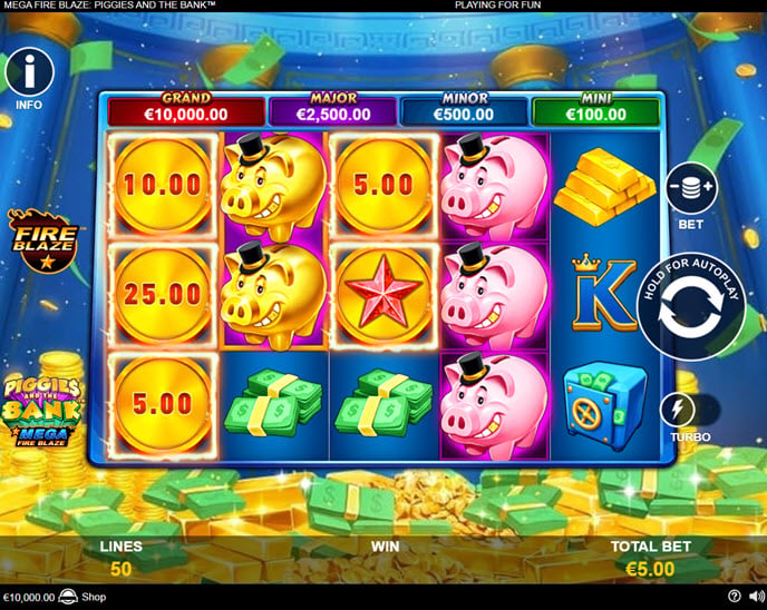 piggies and the bank mega fire blaze