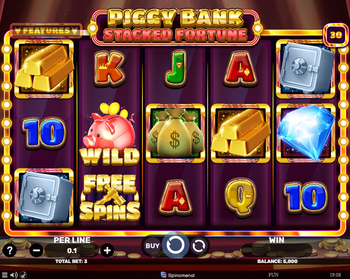 piggy bank stacked fortune