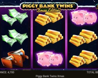 Piggy Bank Twins Xmas