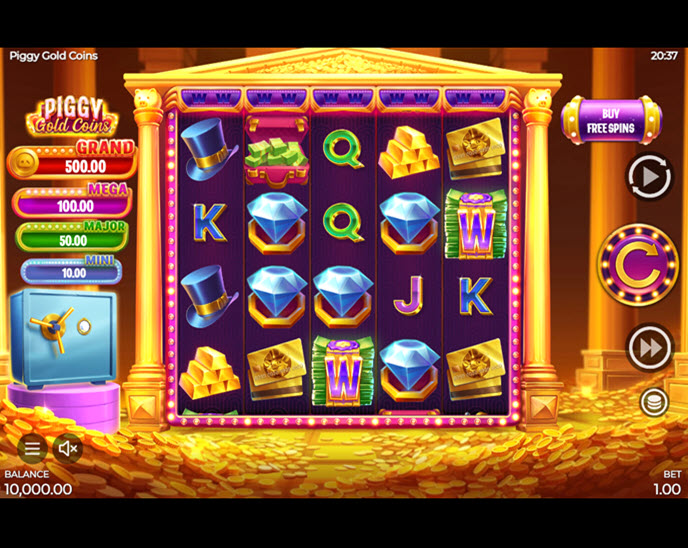 piggy gold coins