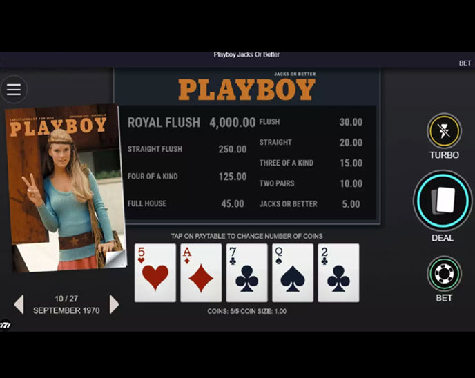 playboy jacks or better