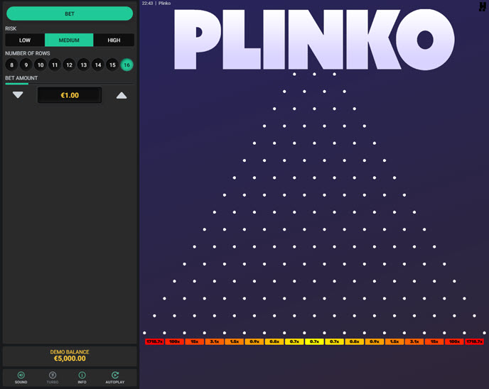 plinko (hacksaw gaming)