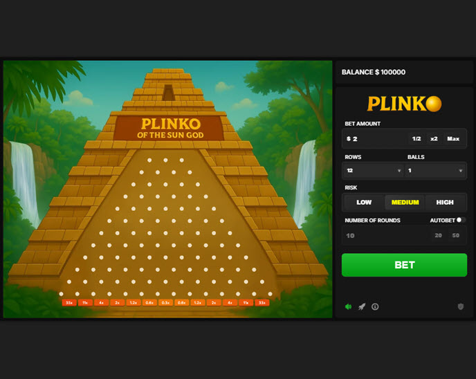 plinko of the sun god