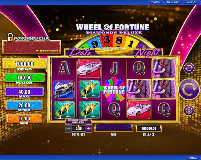 powerbucks wheel of fortune diamonds deluxe date night