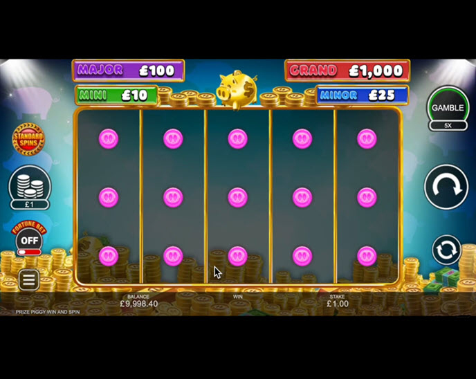 prize piggy win & spin