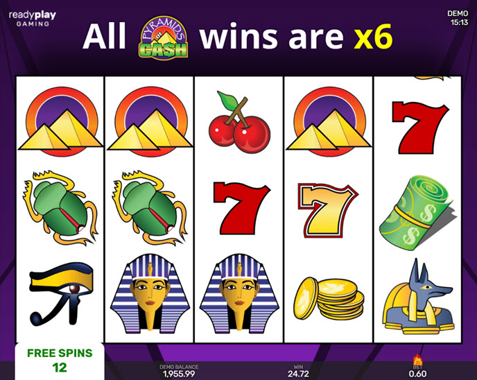 pyramids of cash with reel bingo