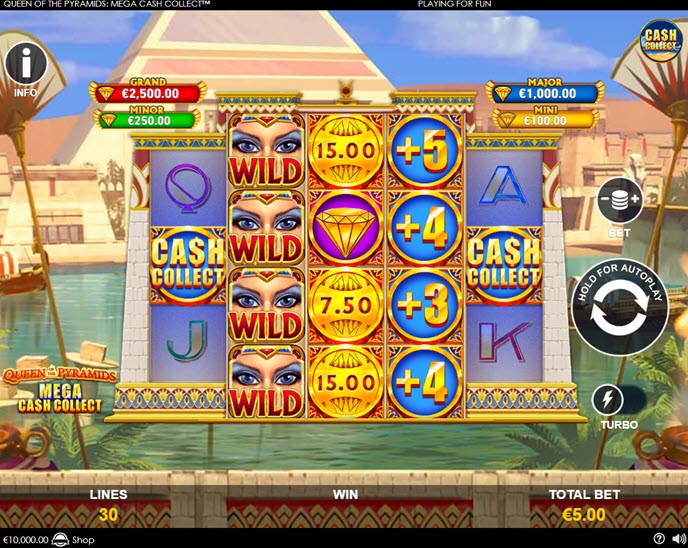 queen of the pyramids mega cash collect