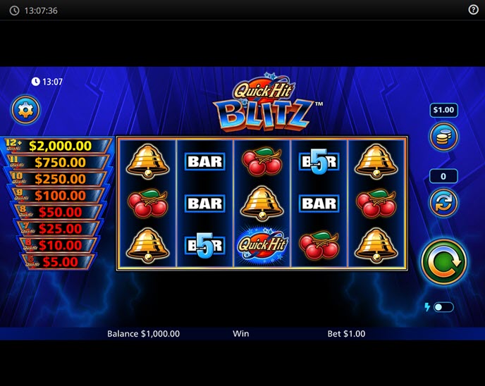 quick hit blitz blue