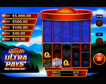 quick hit ultra pays wolf mountain