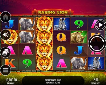 raging lion