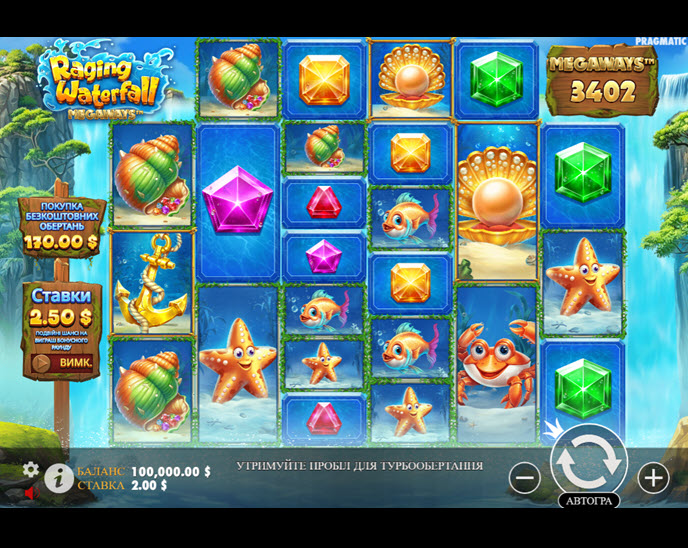 raging waterfall megaways