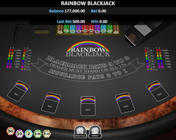 rainbow blackjack