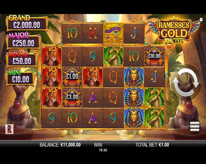 ramesses gold 10k ways
