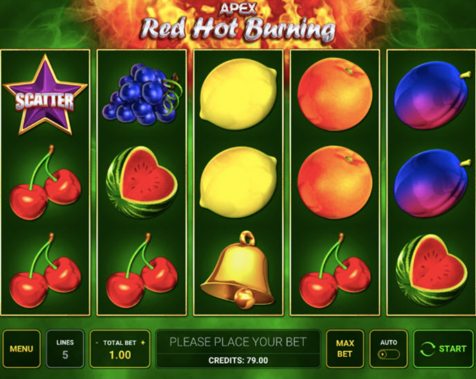 red hot burning