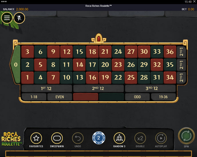 roca riches roulette