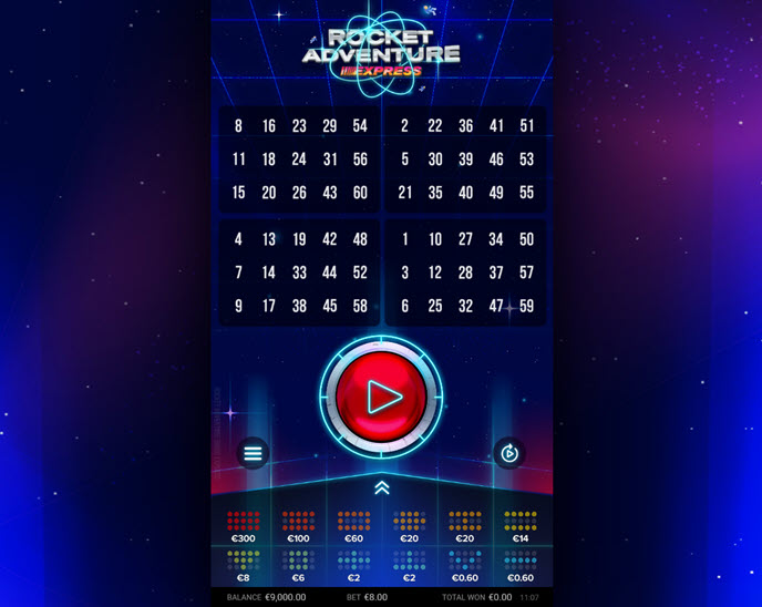 rocket adventure bingo express