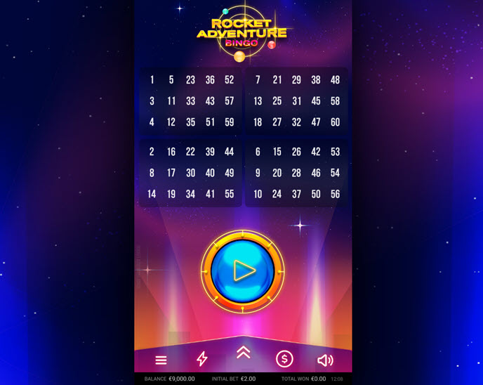 rocket adventure bingo