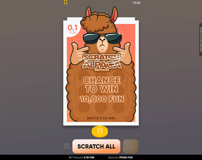 scratch alpaca
