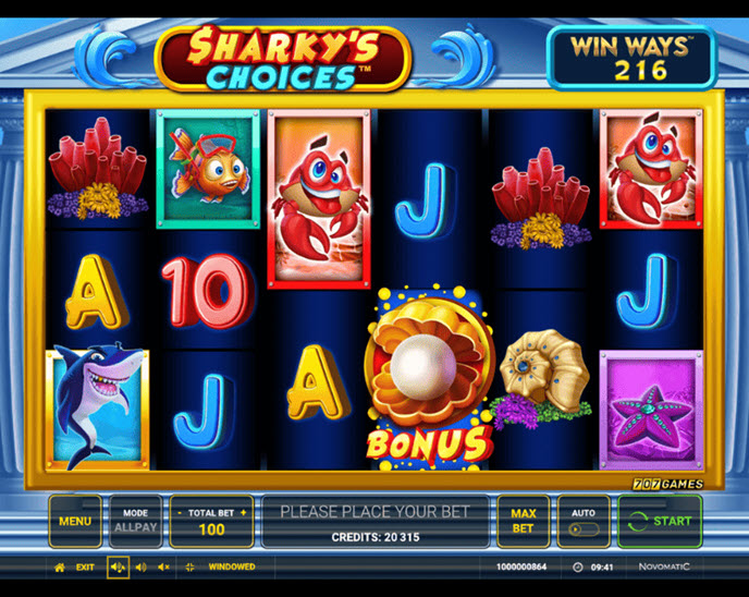 sharky’s choices win ways