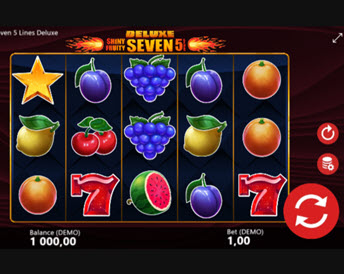 shiny fruity seven deluxe 5 lines