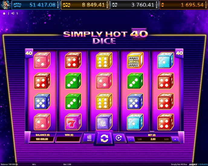 simply hot 40 dice