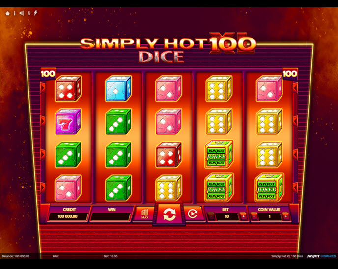 simply hot xl 100 dice