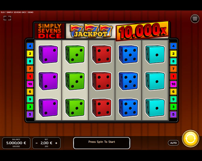 simply sevens dice