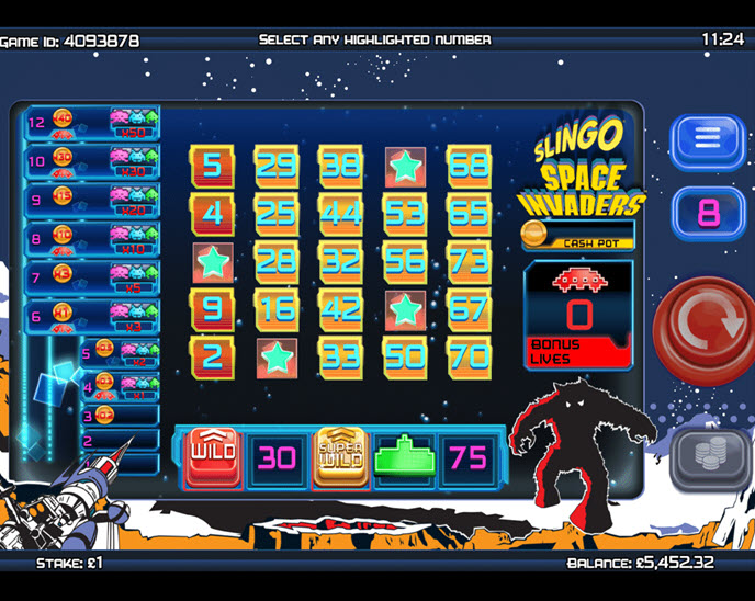 slingo space invaders