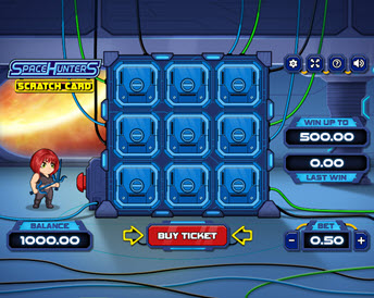 space hunters scratch card