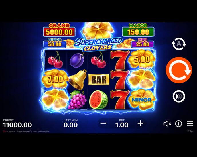 supercharged clovers: hold and win
