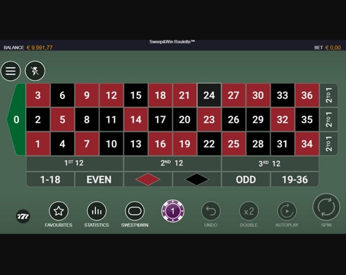 sweep&win roulette