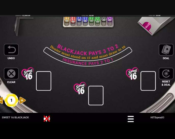 sweet 16 blackjack