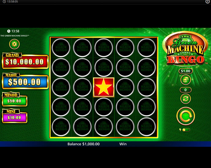 the green machine bingo
