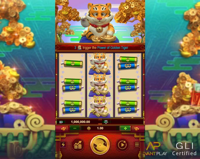 tiger on gold
