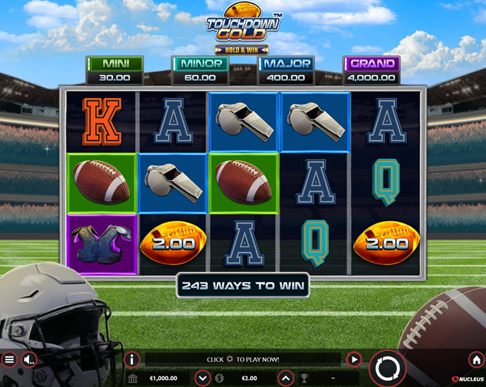 touchdown gold hold & win