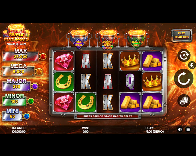 triple fire pots