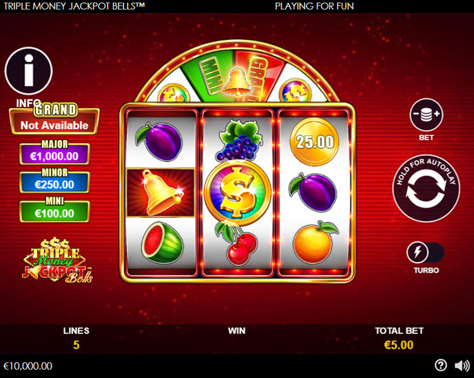 triple money jackpot bells