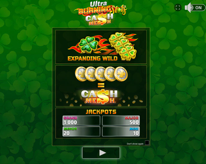 ultra burning slots cash mesh