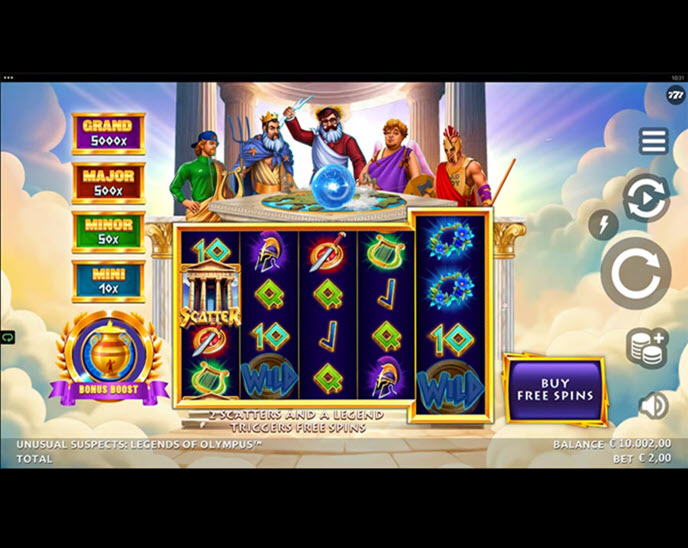 unusual suspects legends of olympus