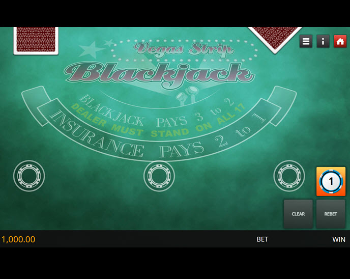 vegas strip blackjack (genii)