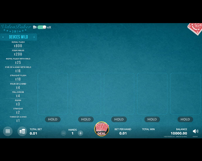 video poker 3 in 1