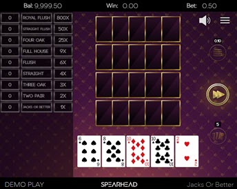video poker jacks or better