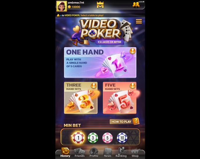 video poker (kingmidas)