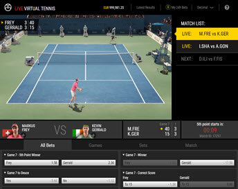 virtual tennis (leap gaming)