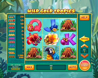 wild gold tropics (3×3)