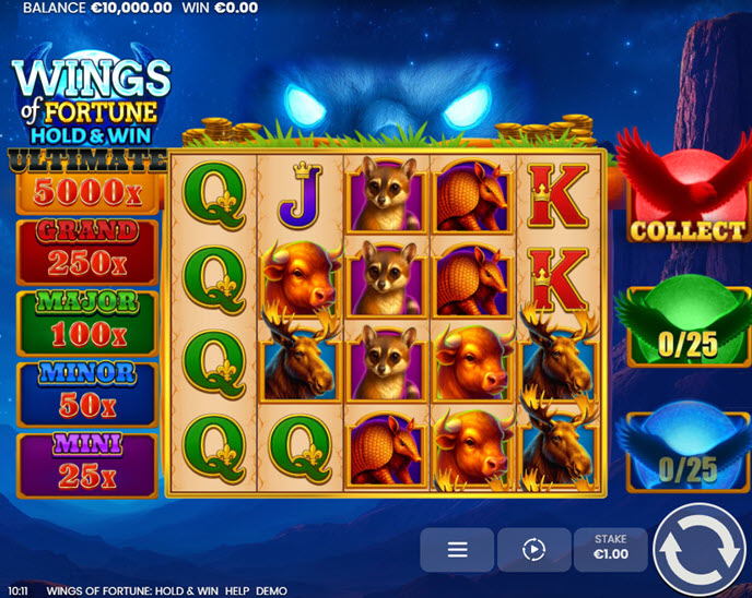 wings of fortune: hold & wins
